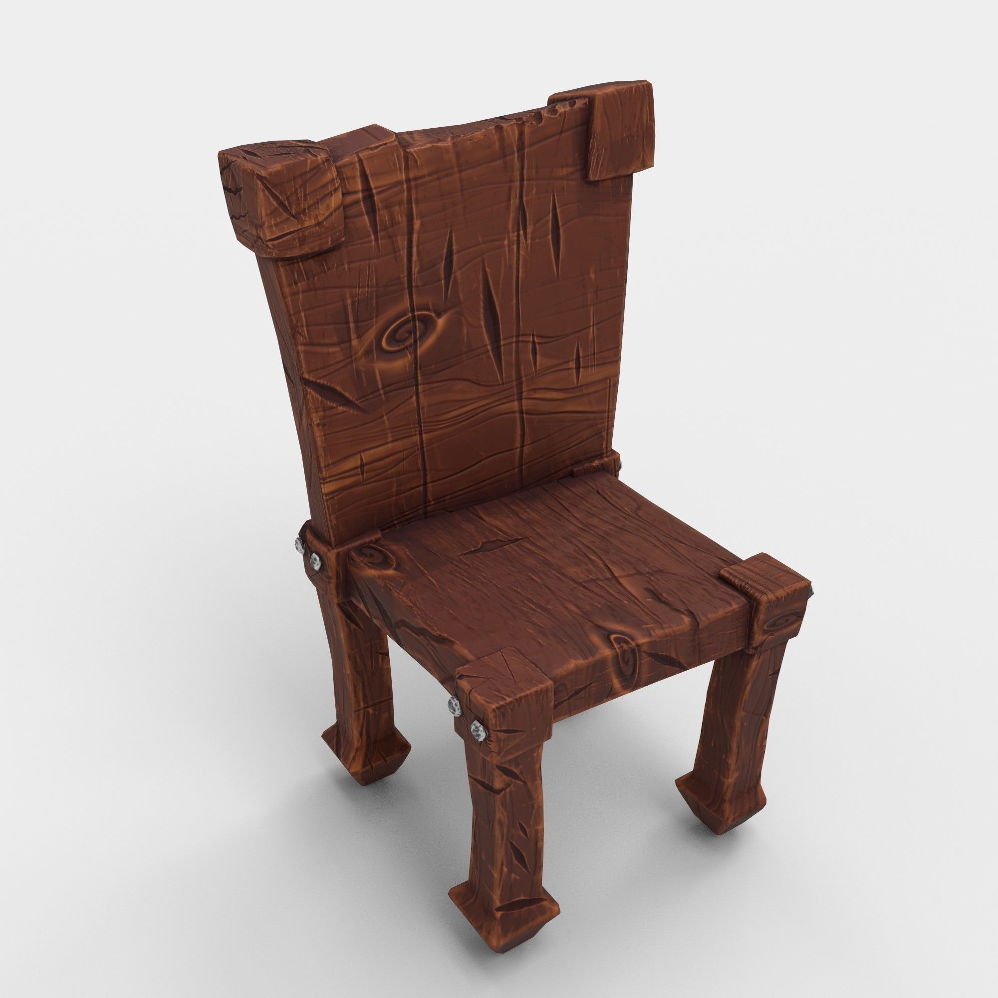 stylized dining table Low-poly 3D model_8