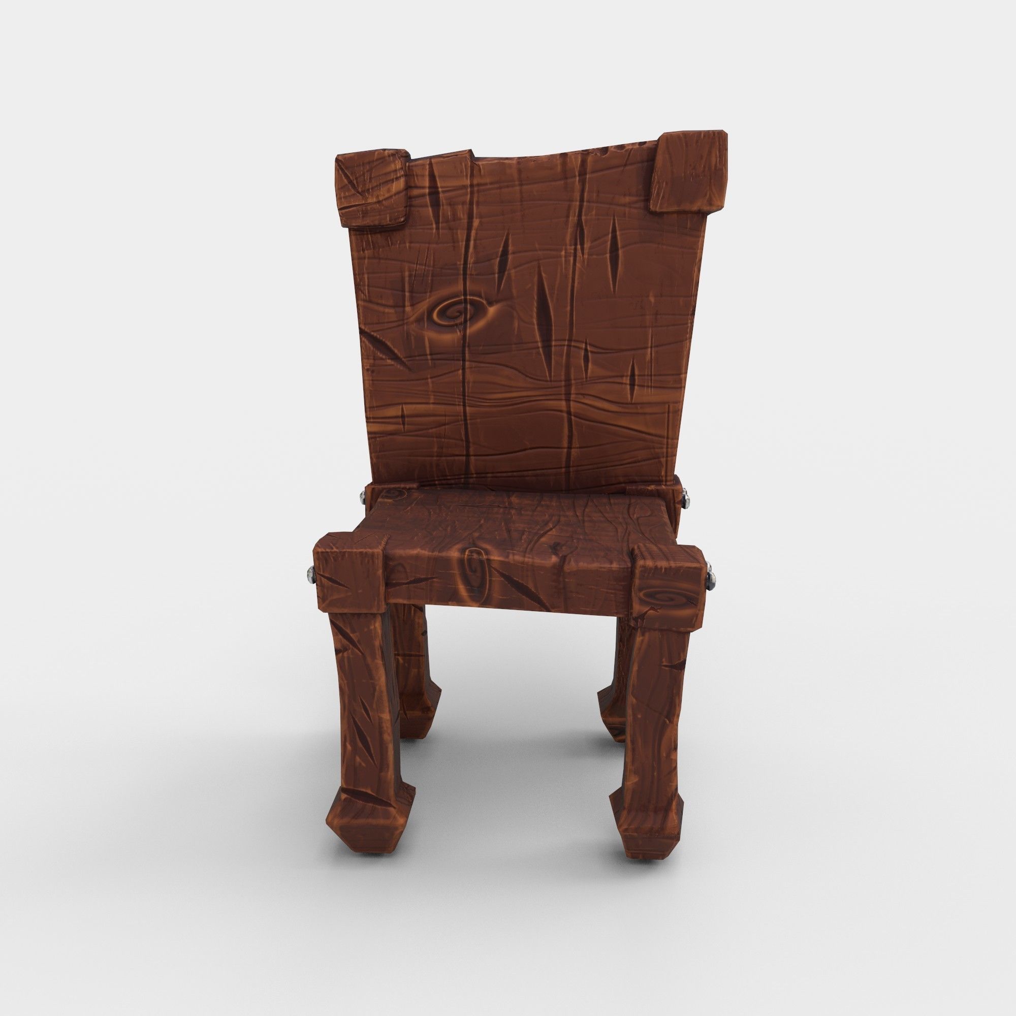 stylized dining table Low-poly 3D model_9