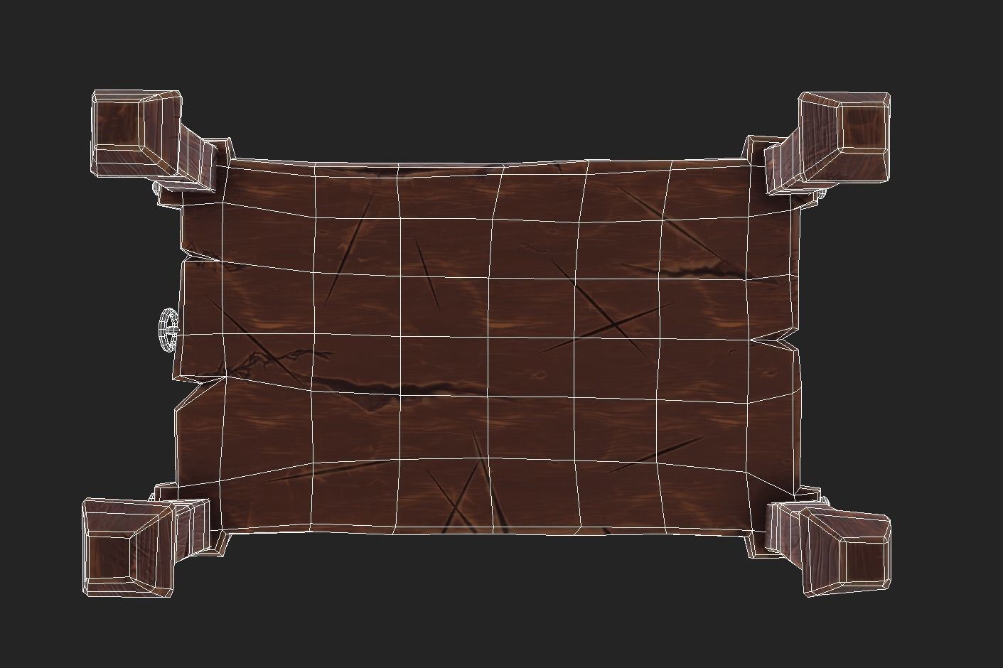 stylized dining table Low-poly 3D model_15