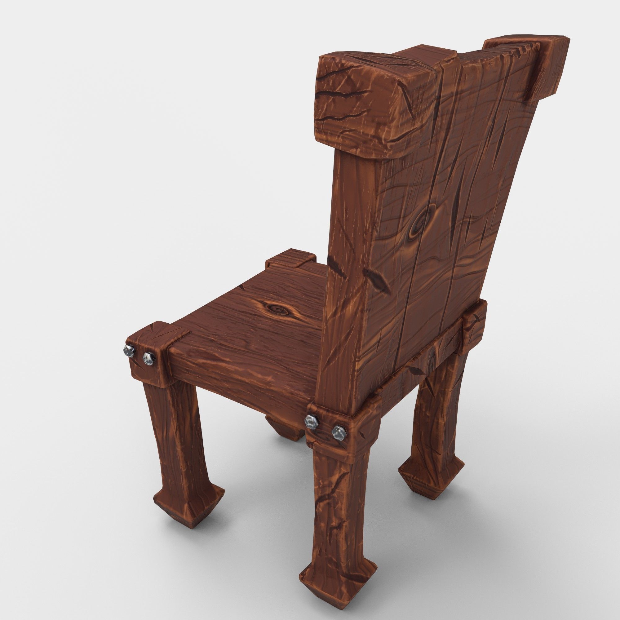 stylized dining table Low-poly 3D model_7