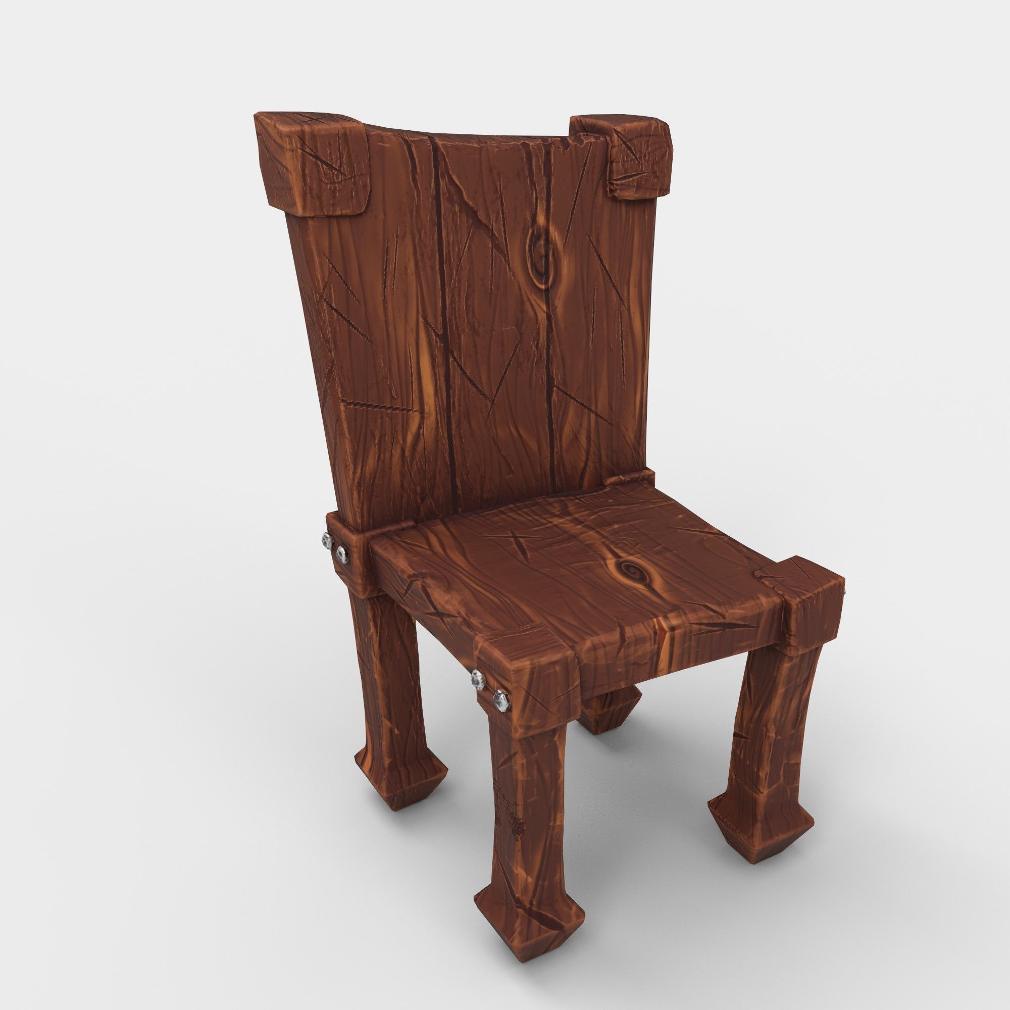 stylized dining table Low-poly 3D model_11