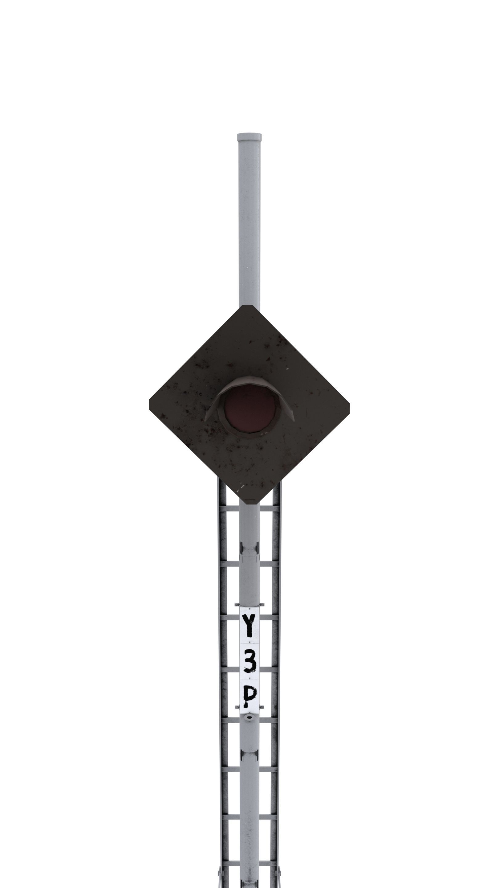 Train Traffic Light 11 3D model_7