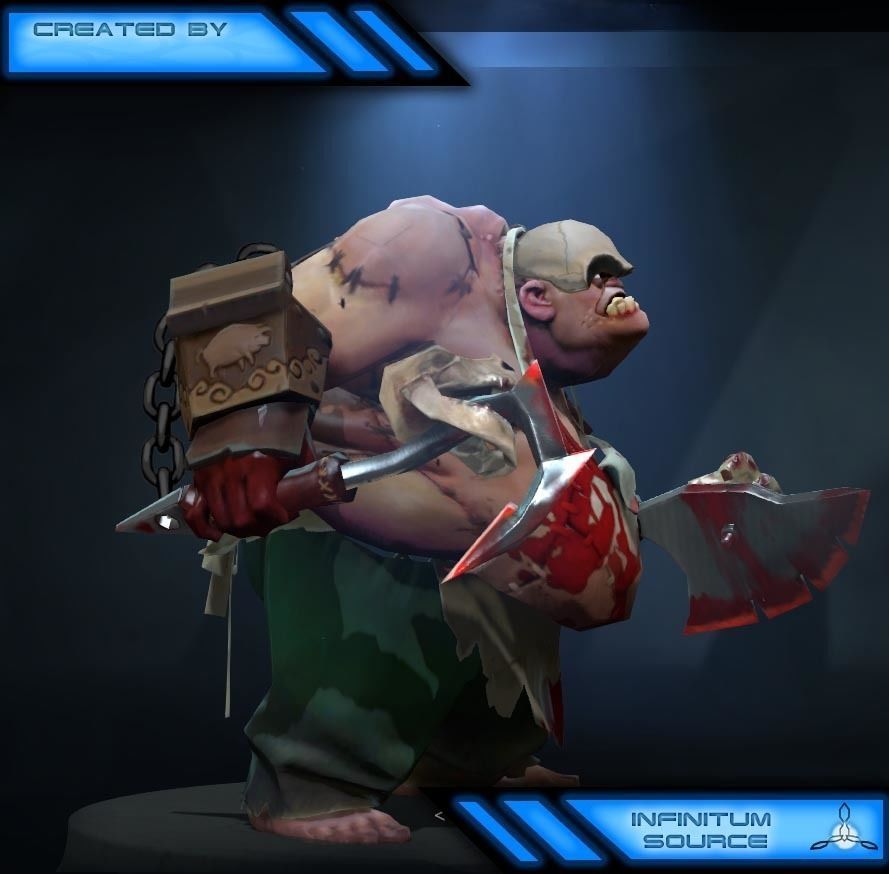 Set For Pudge PBR Low-poly 3D model_17