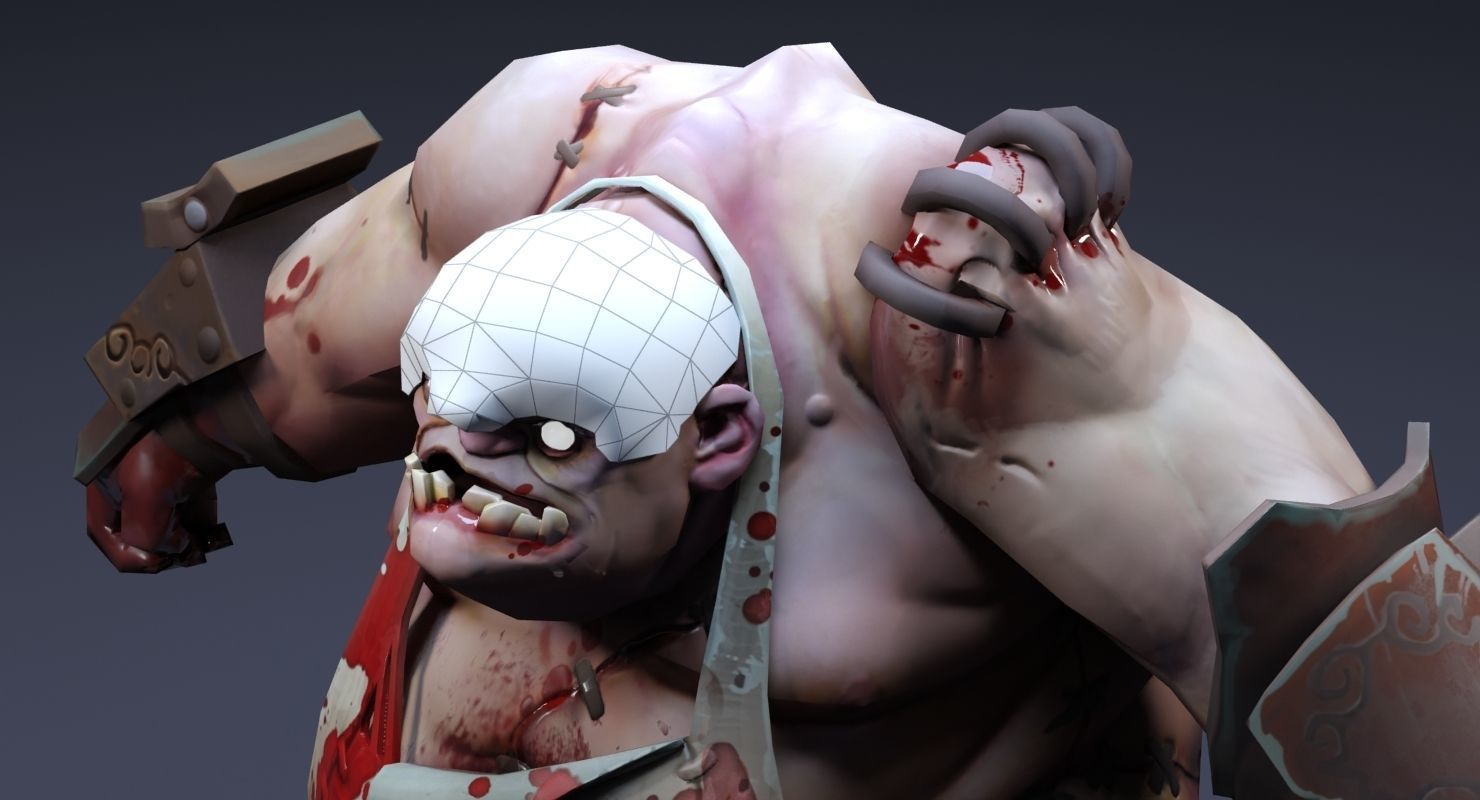 Set For Pudge PBR Low-poly 3D model_11