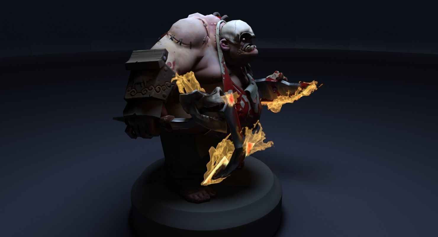 Set For Pudge PBR Low-poly 3D model_2