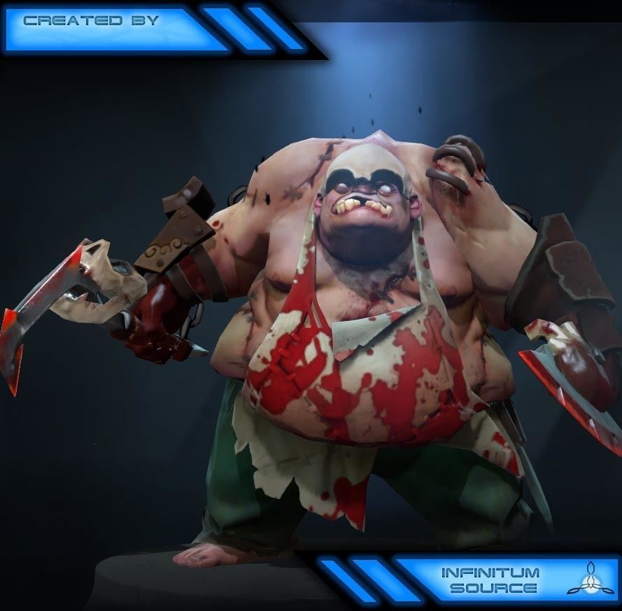 Set For Pudge PBR Low-poly 3D model_5