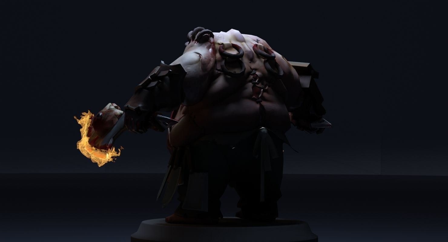 Set For Pudge PBR Low-poly 3D model_3