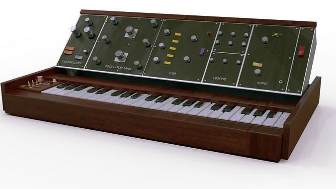 Minimoog moog synthesizer 3D model