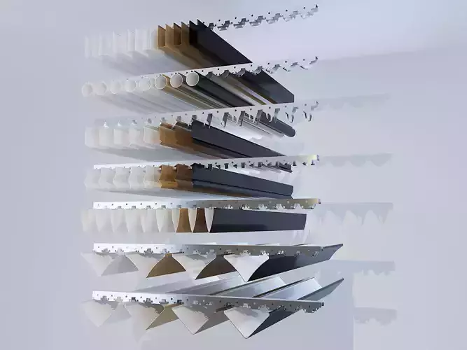 Suspended ceiling rack and pinion 3D model
