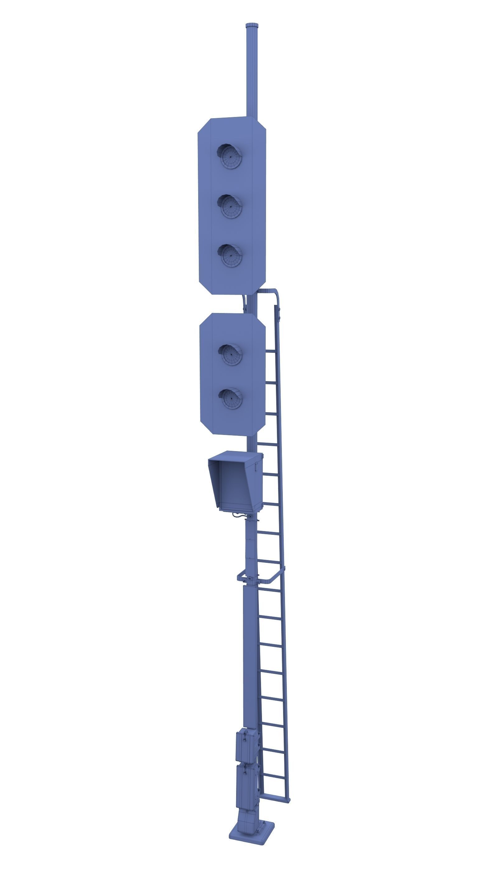 Train Traffic Light 12 3D model_10
