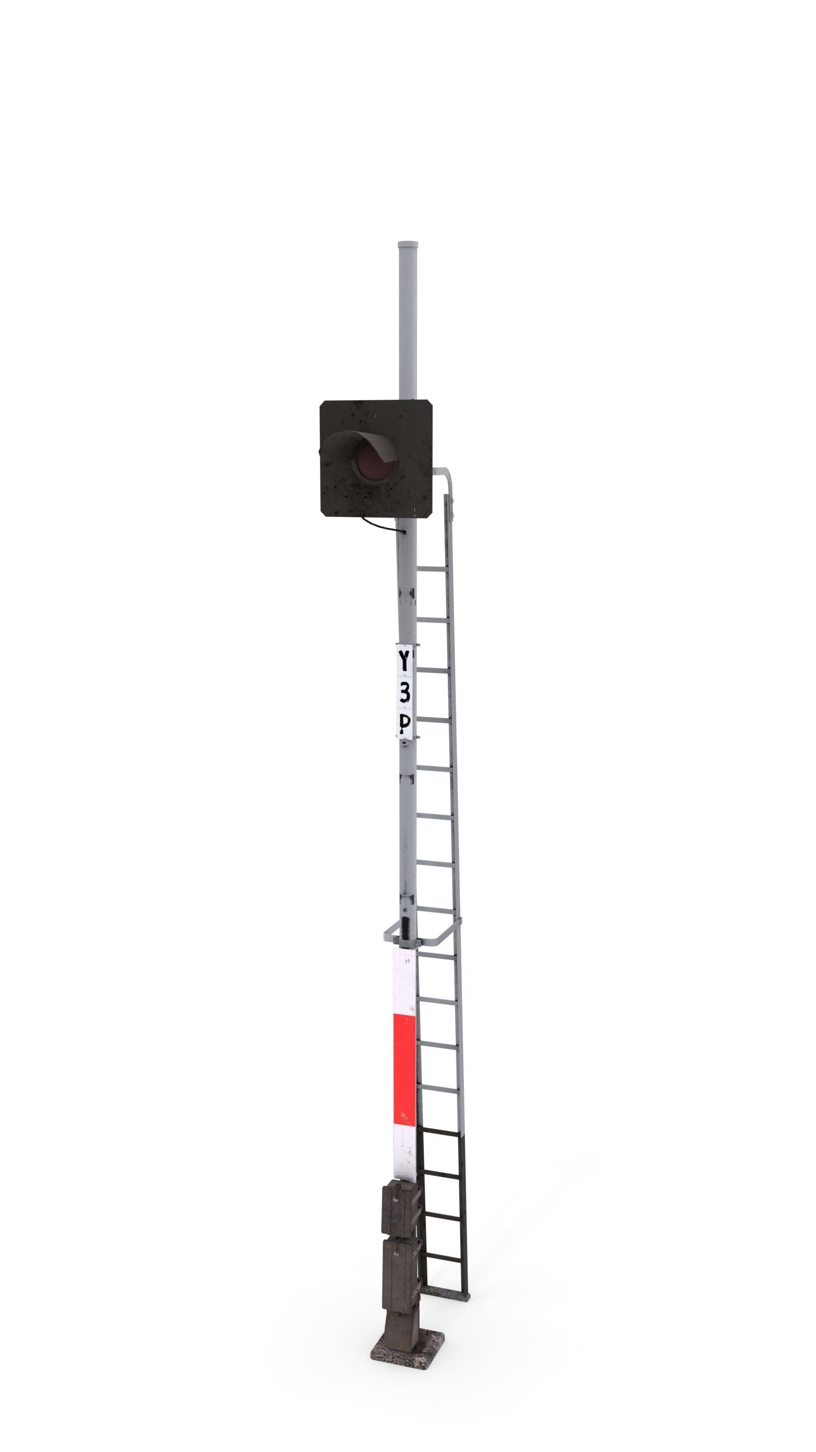 Train Traffic Light 12 3D model_2
