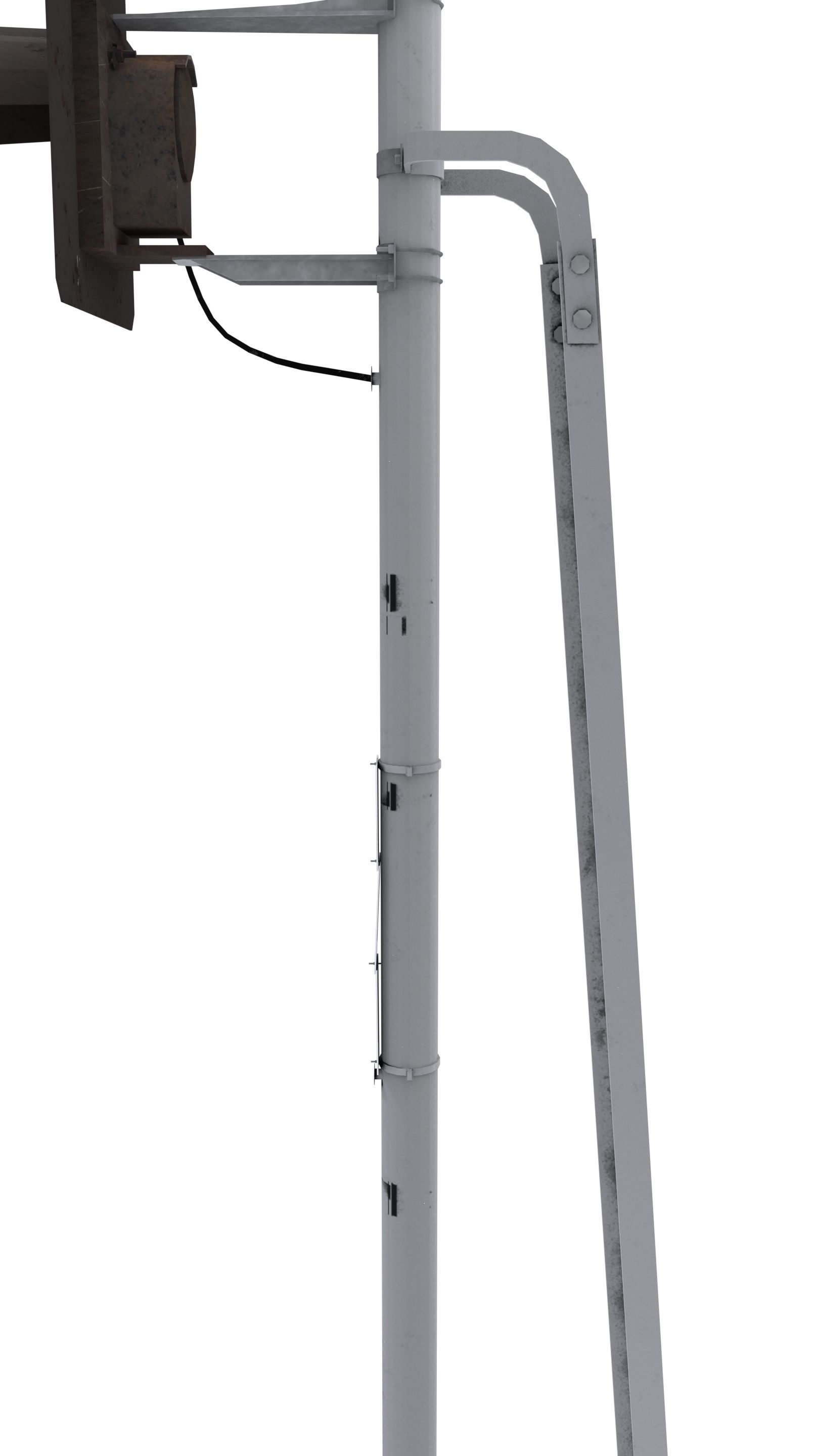 Train Traffic Light 12 3D model_4