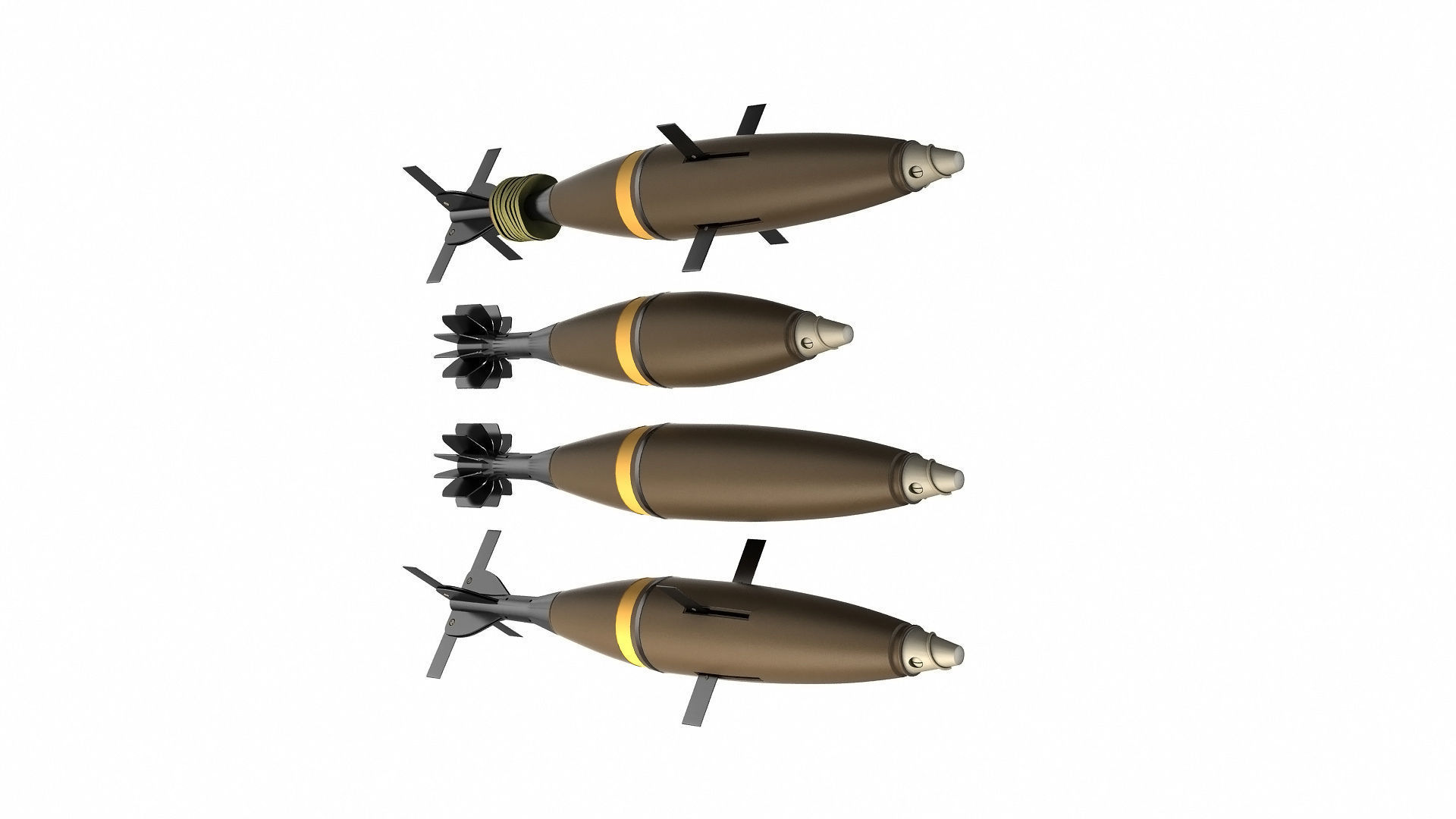 Mortar Shells 3D model_1