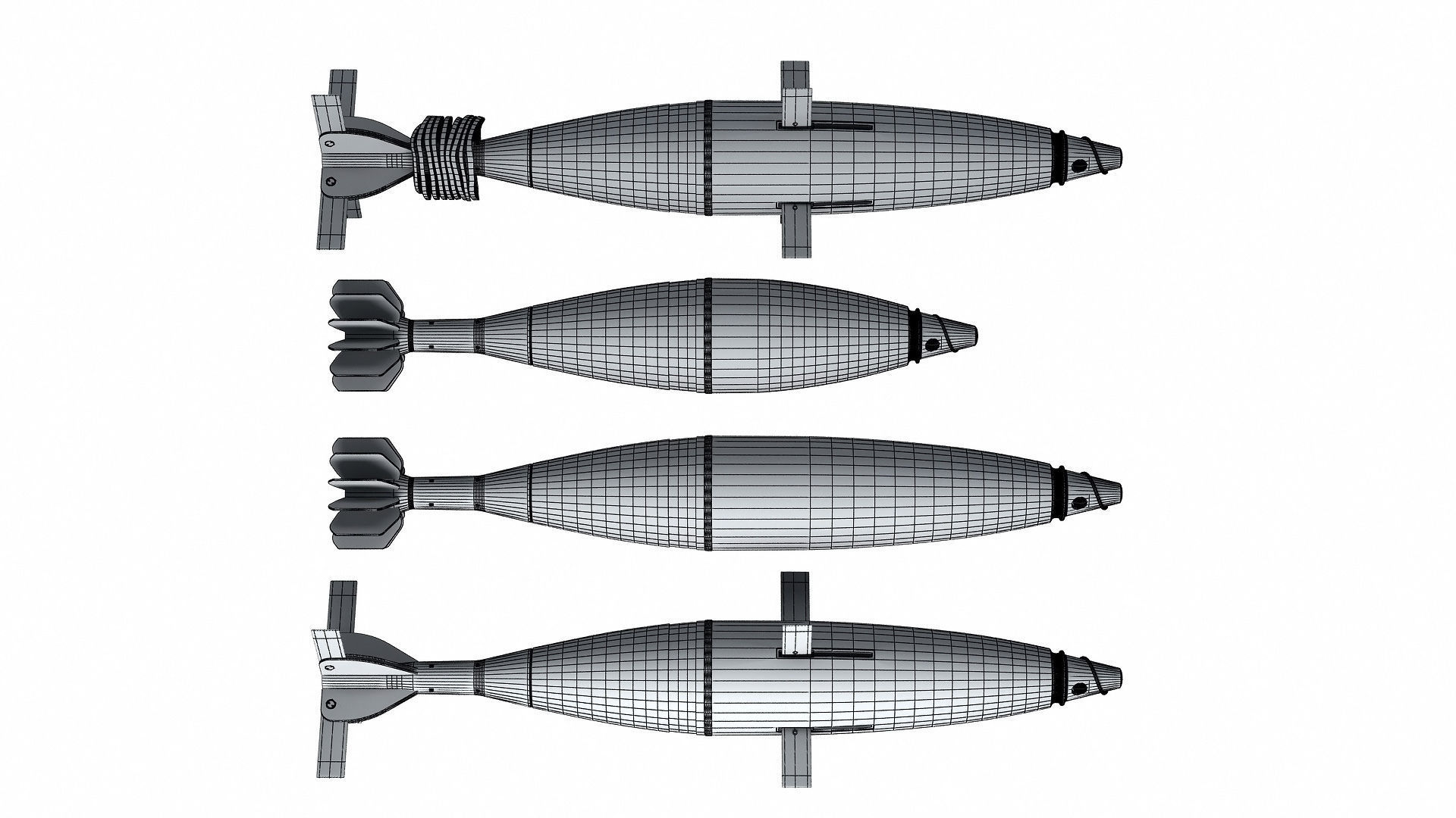 Mortar Shells 3D model_7