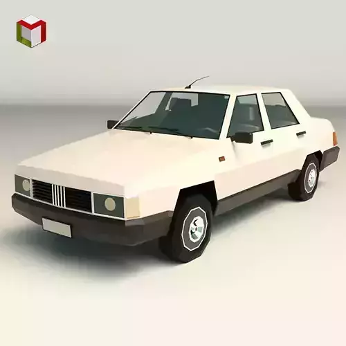 Low Poly Sedan Car 07 Low-poly 3D model