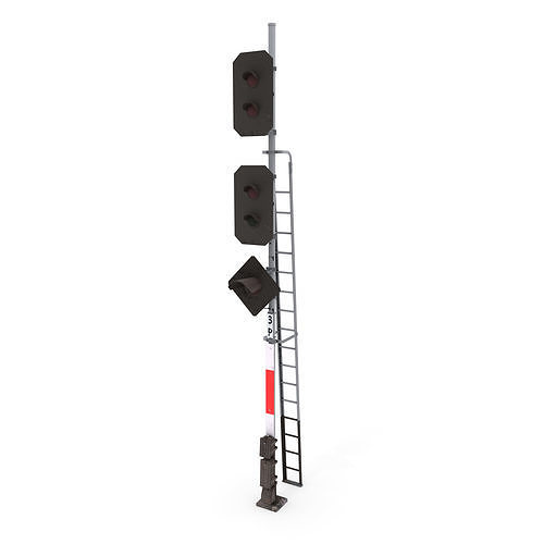 Train Traffic Light 14 3D model