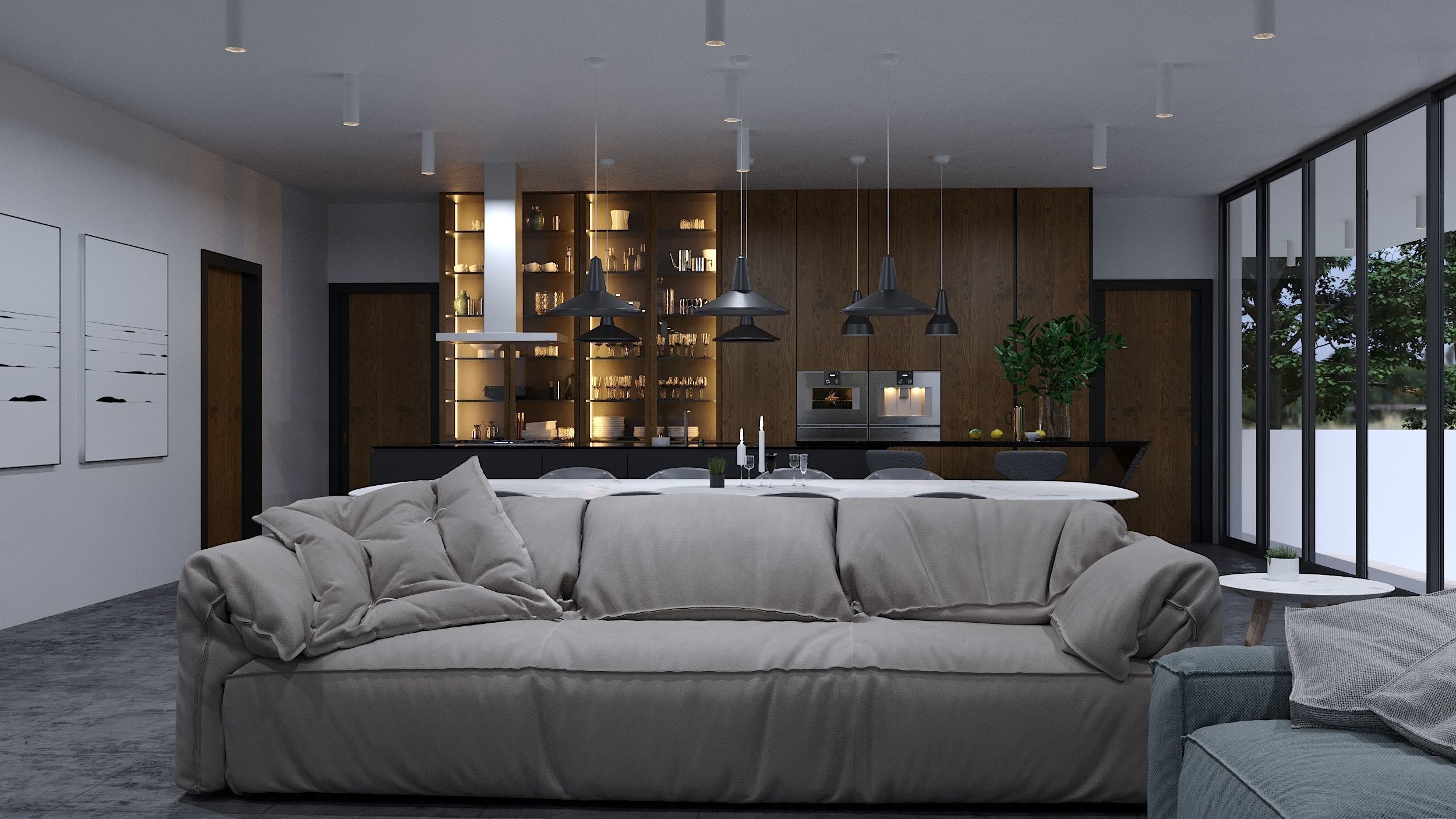 Minimalist House 3D model_1