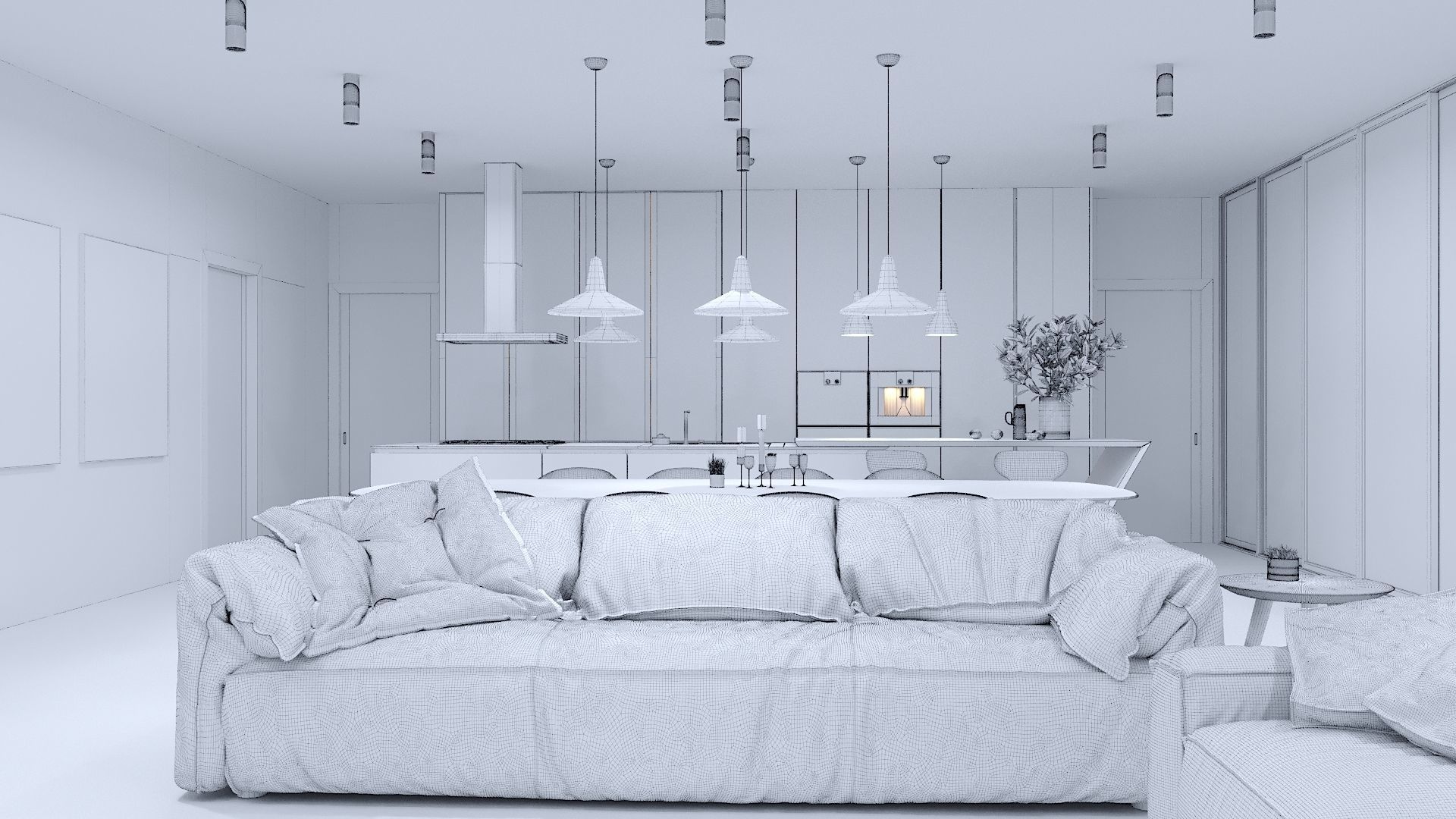 Minimalist House 3D model_10