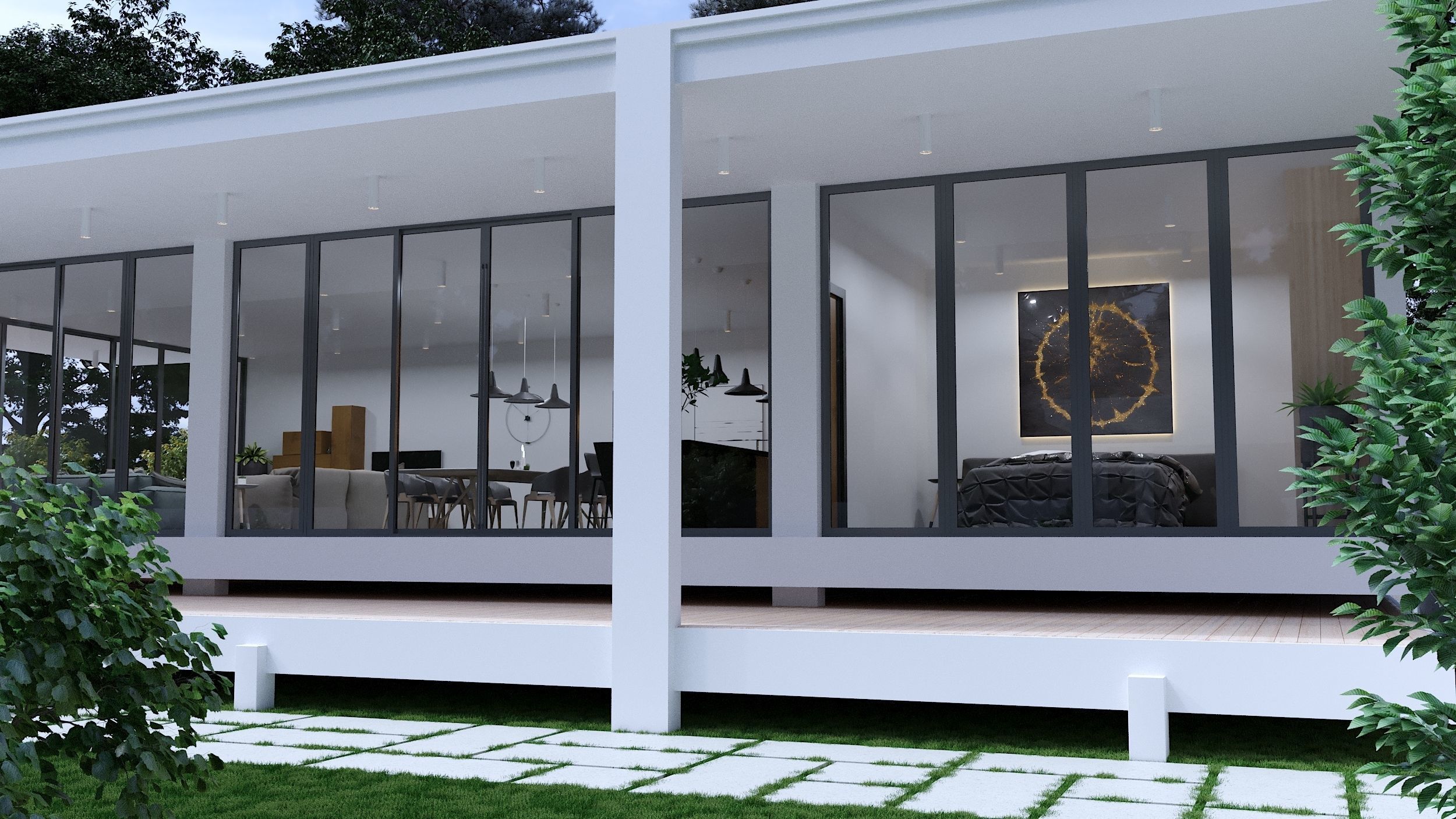 Minimalist House 3D model_5