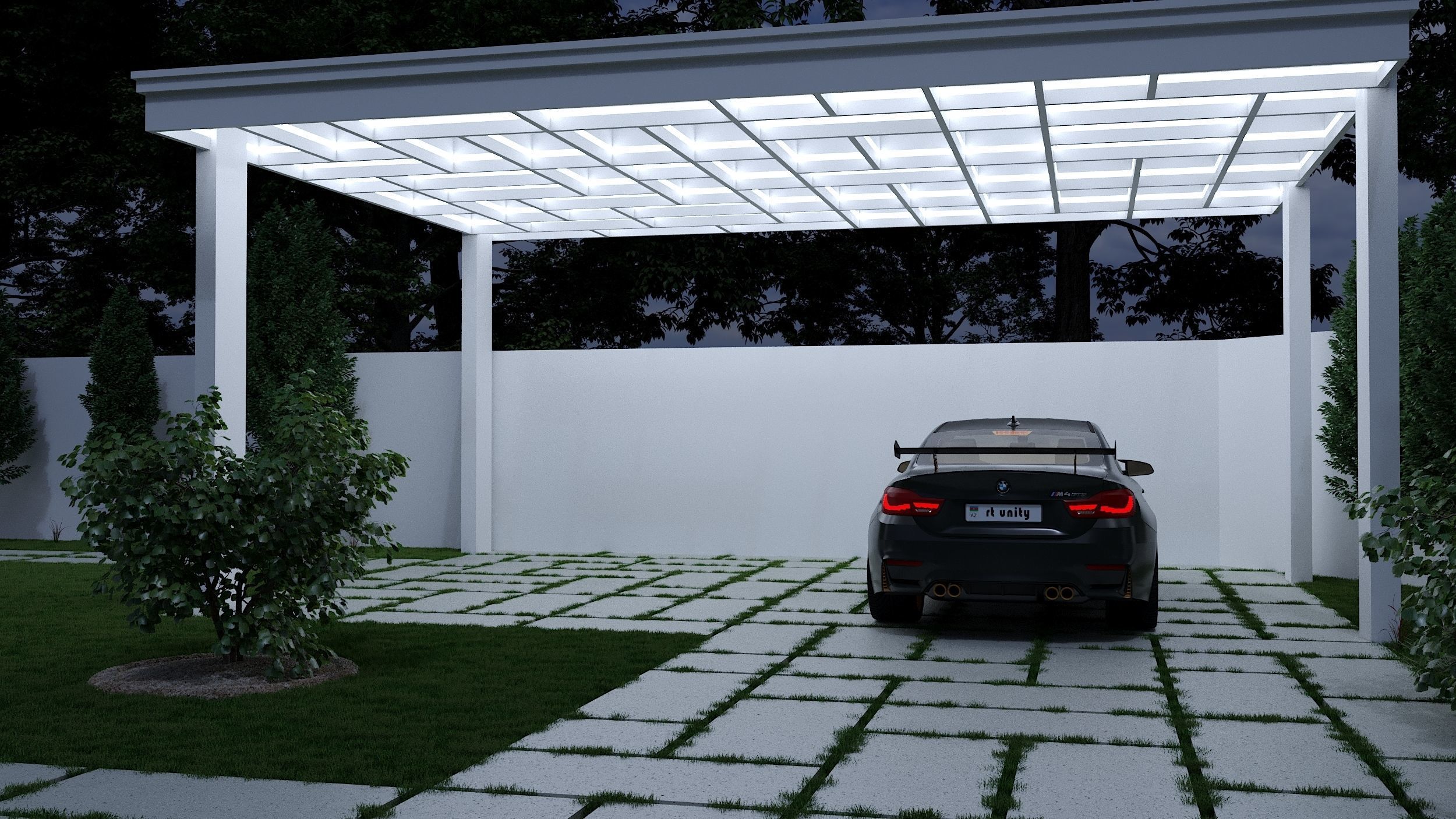 Minimalist House 3D model_9