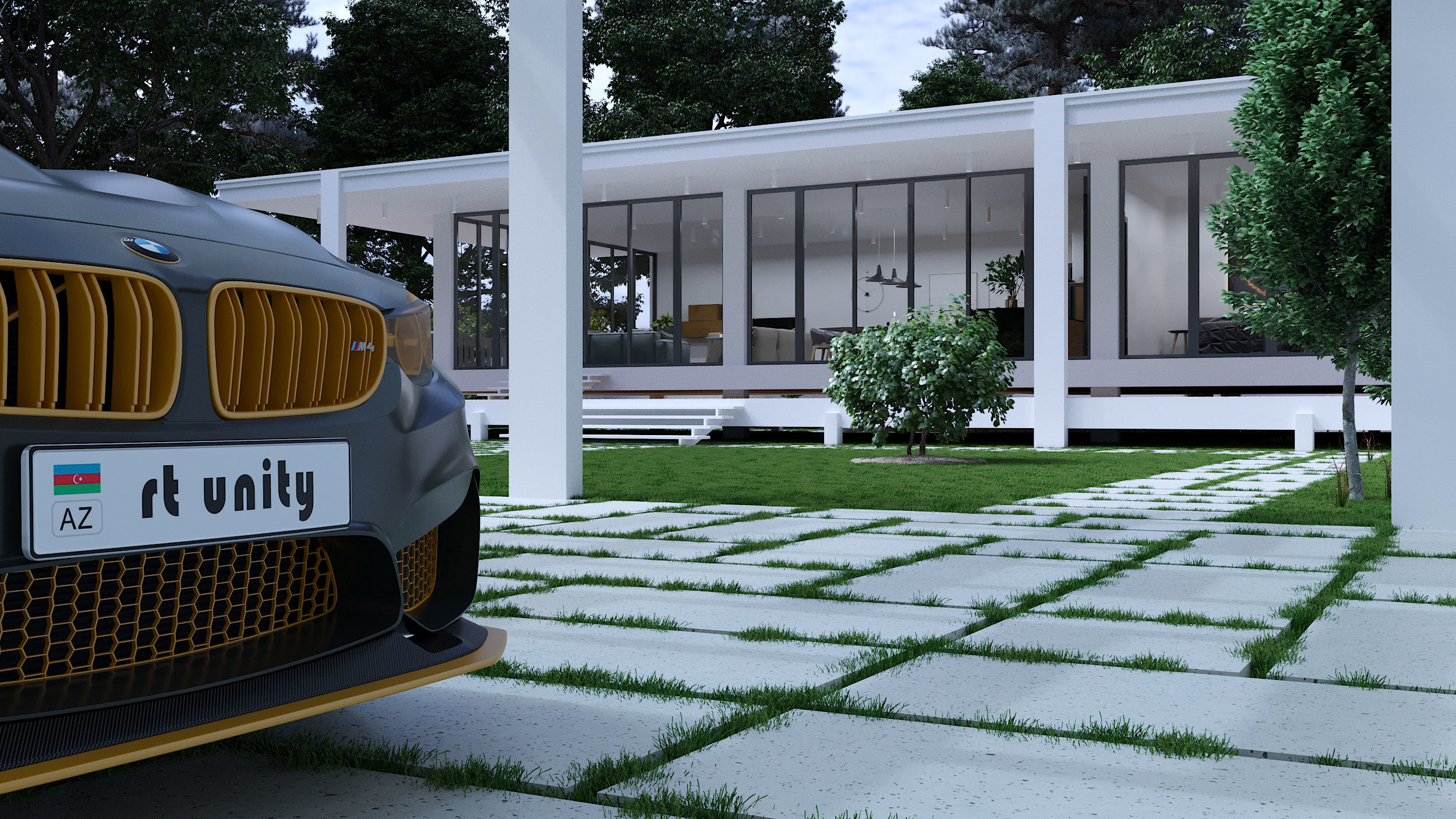 Minimalist House 3D model_4