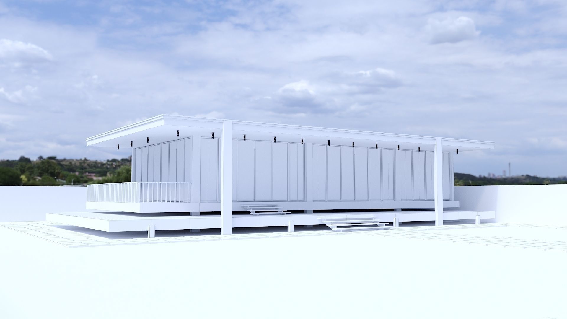 Minimalist House 3D model_12