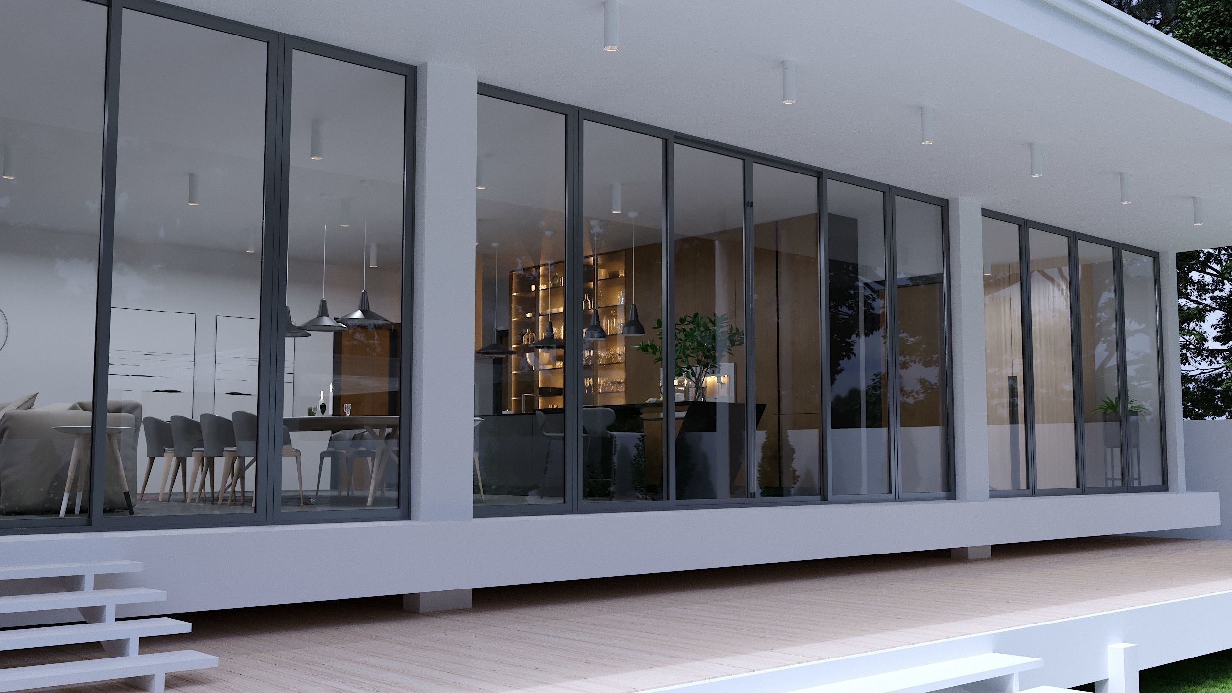 Minimalist House 3D model_3