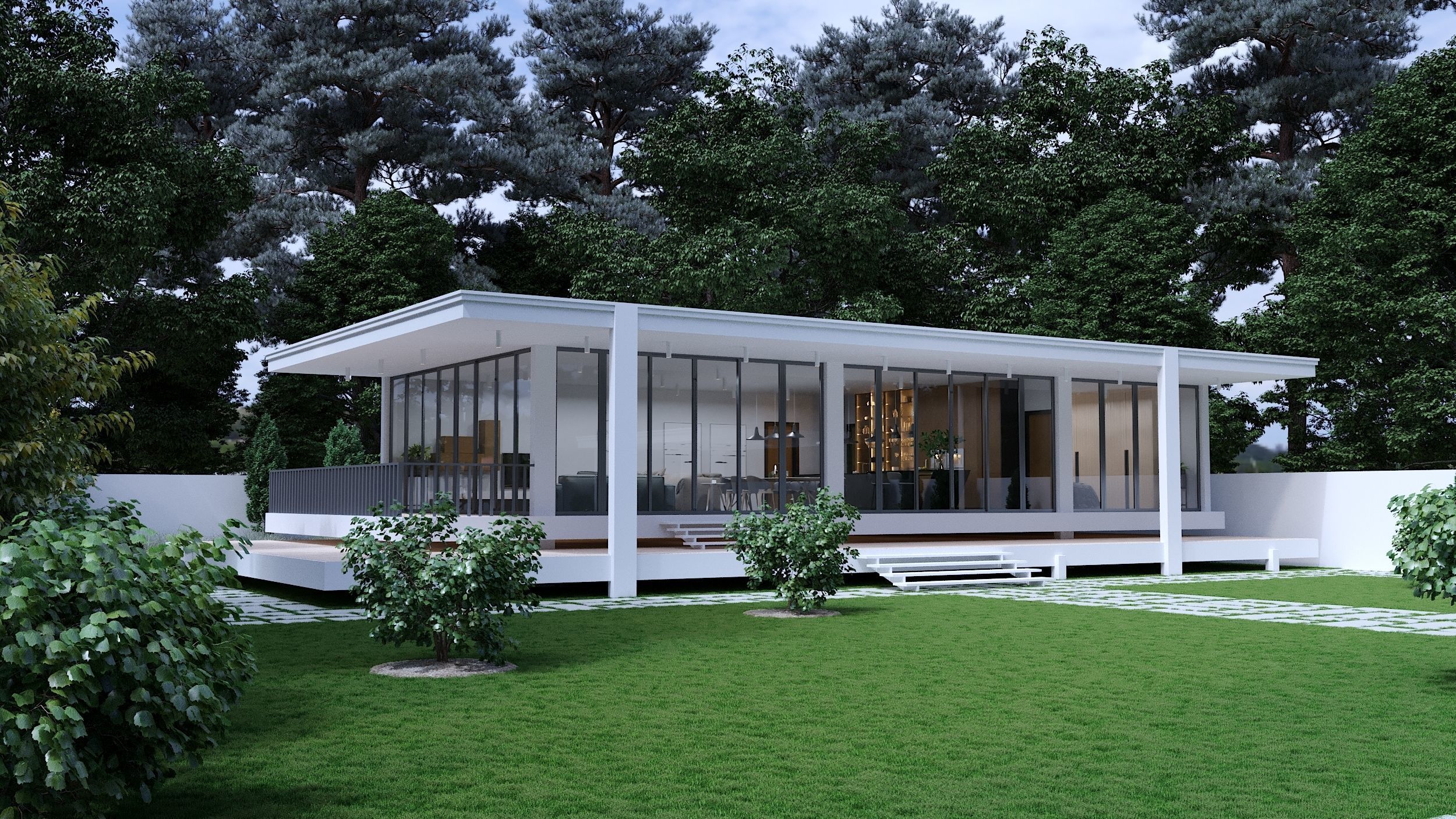 Minimalist House 3D model_2