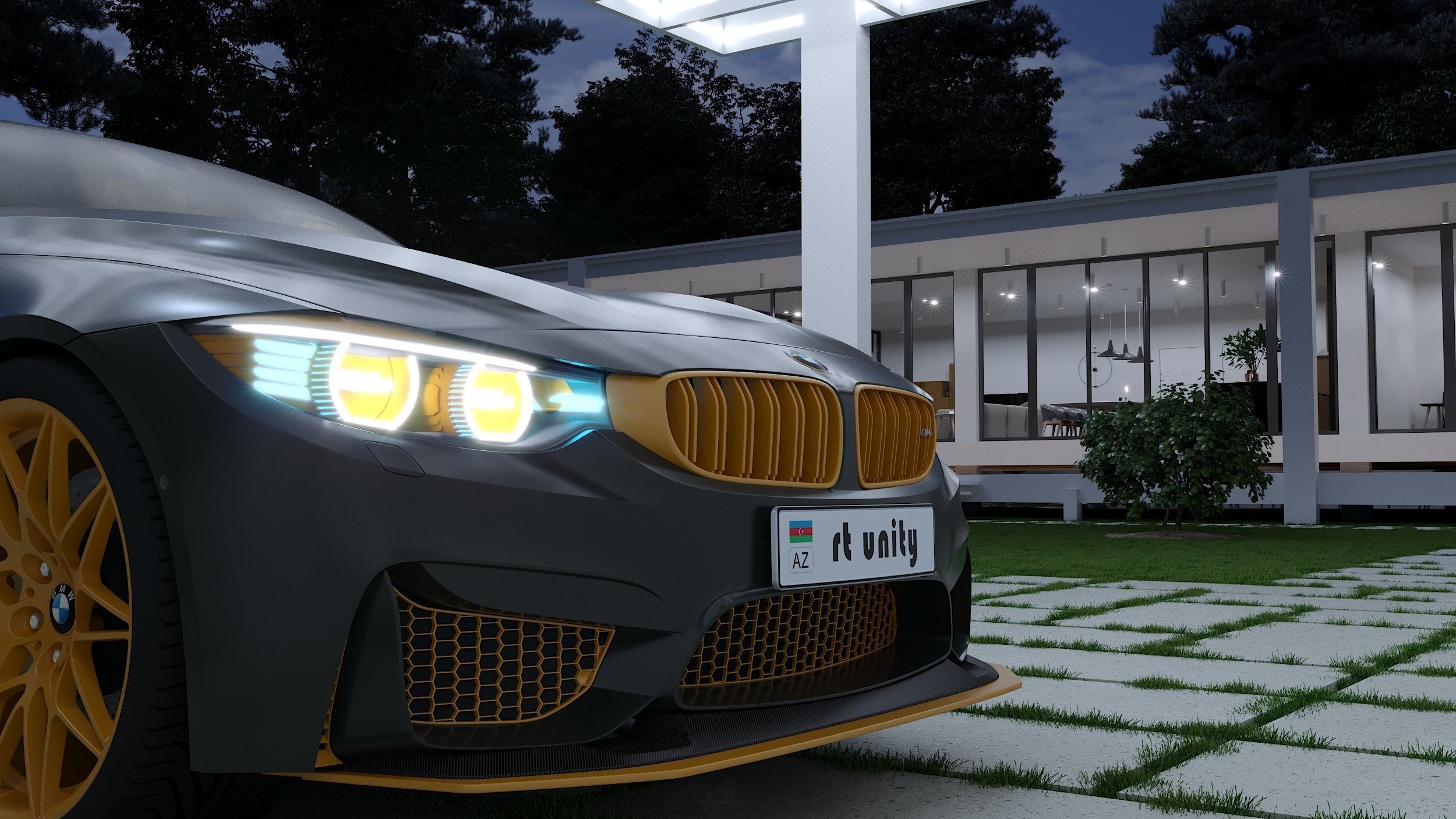 Minimalist House 3D model_8