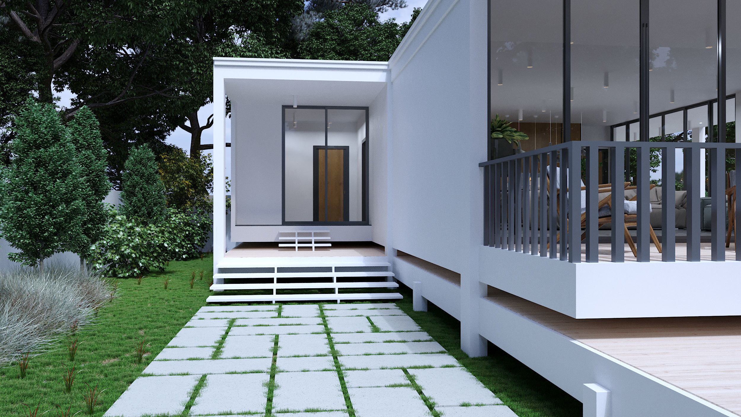Minimalist House 3D model_6