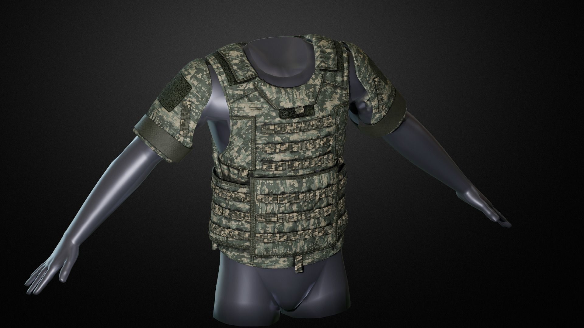IOTV Gen vest Low-poly 3D model_4