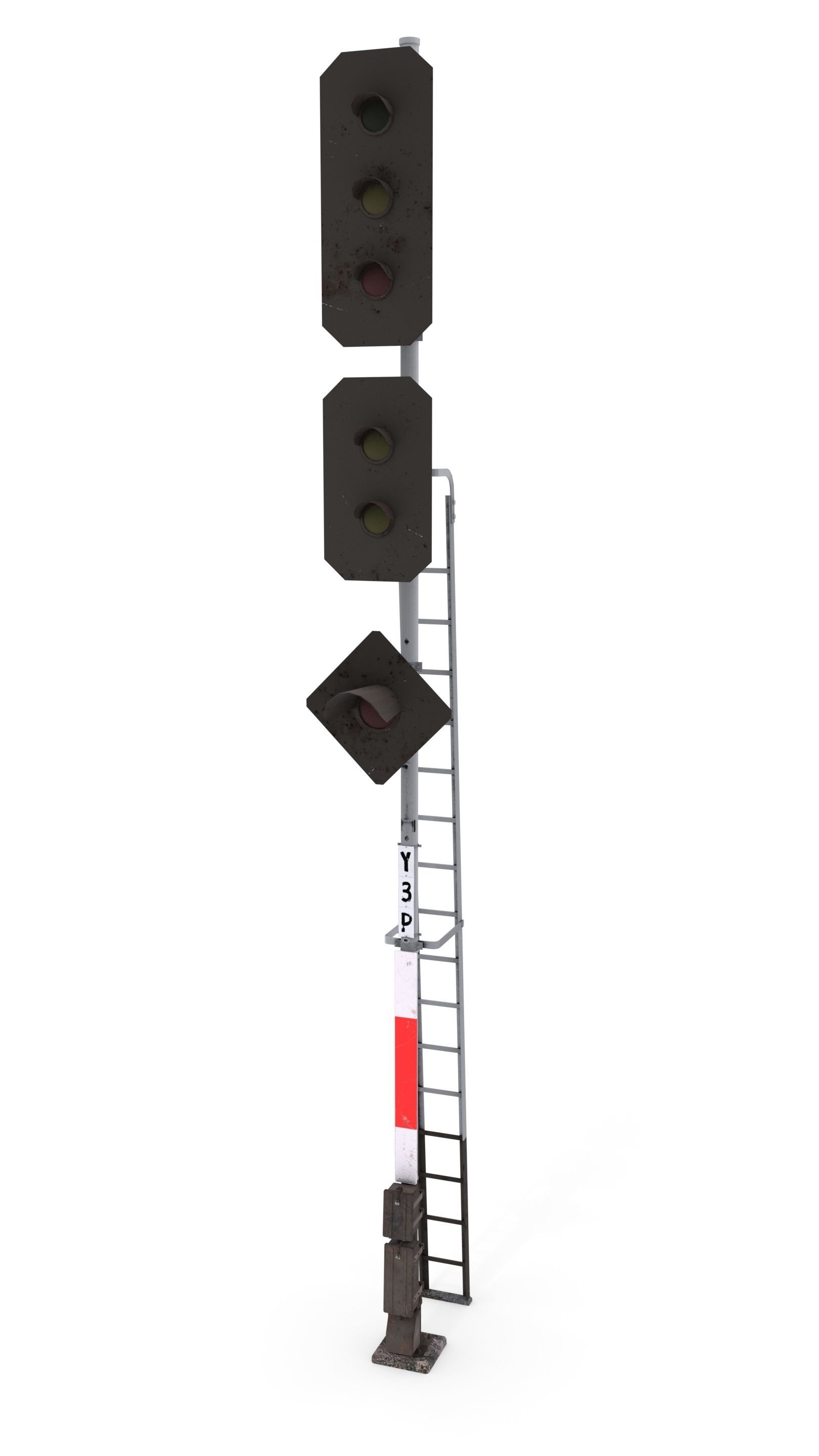 Train Traffic Light 16 3D model_2