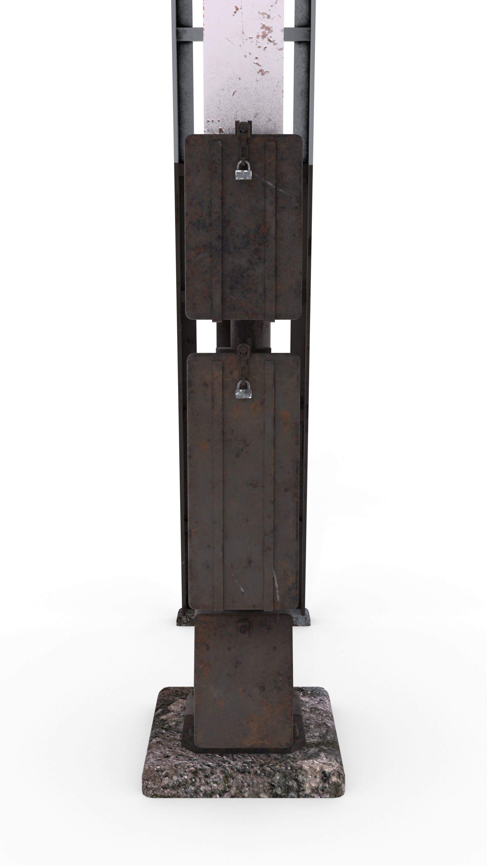 Train Traffic Light 16 3D model_6