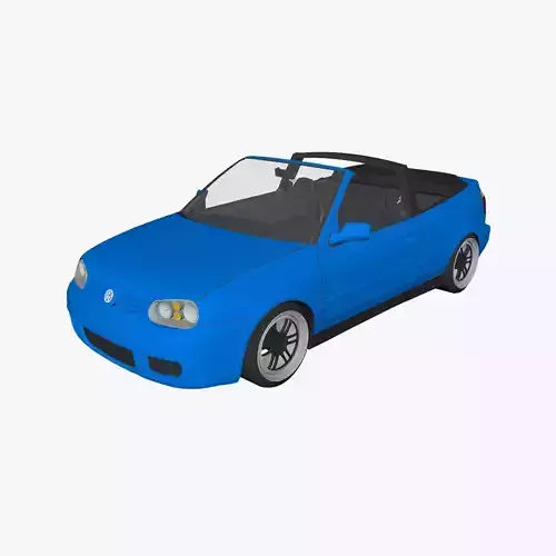 Low Poly Car volkswagen cabriolet