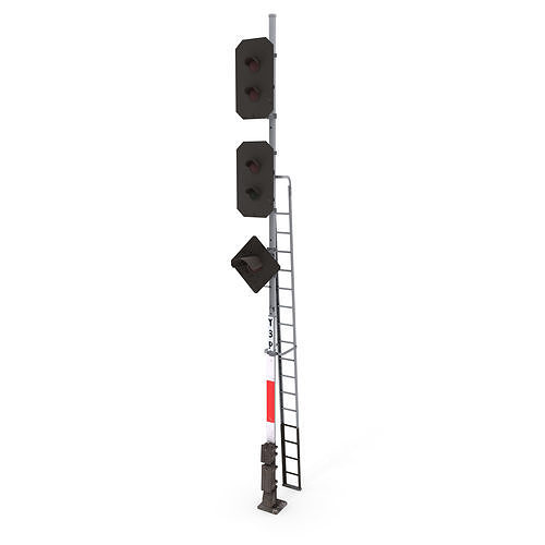 Train Traffic Light 18 3D model