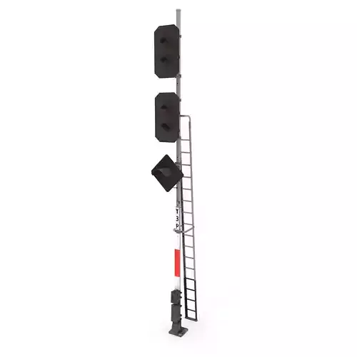 Train Traffic Light 18 3D model