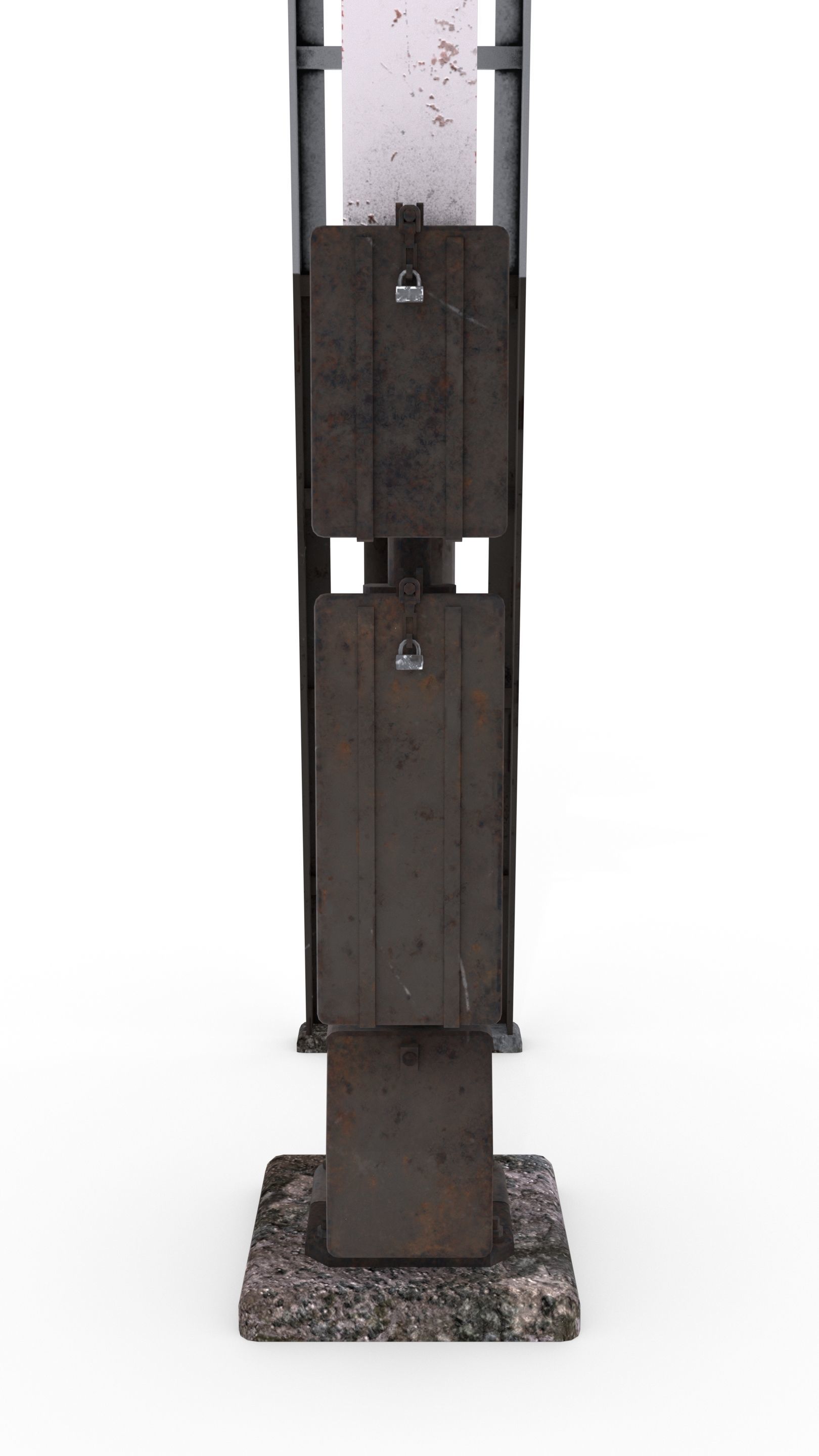 Train Traffic Light 18 3D model_6