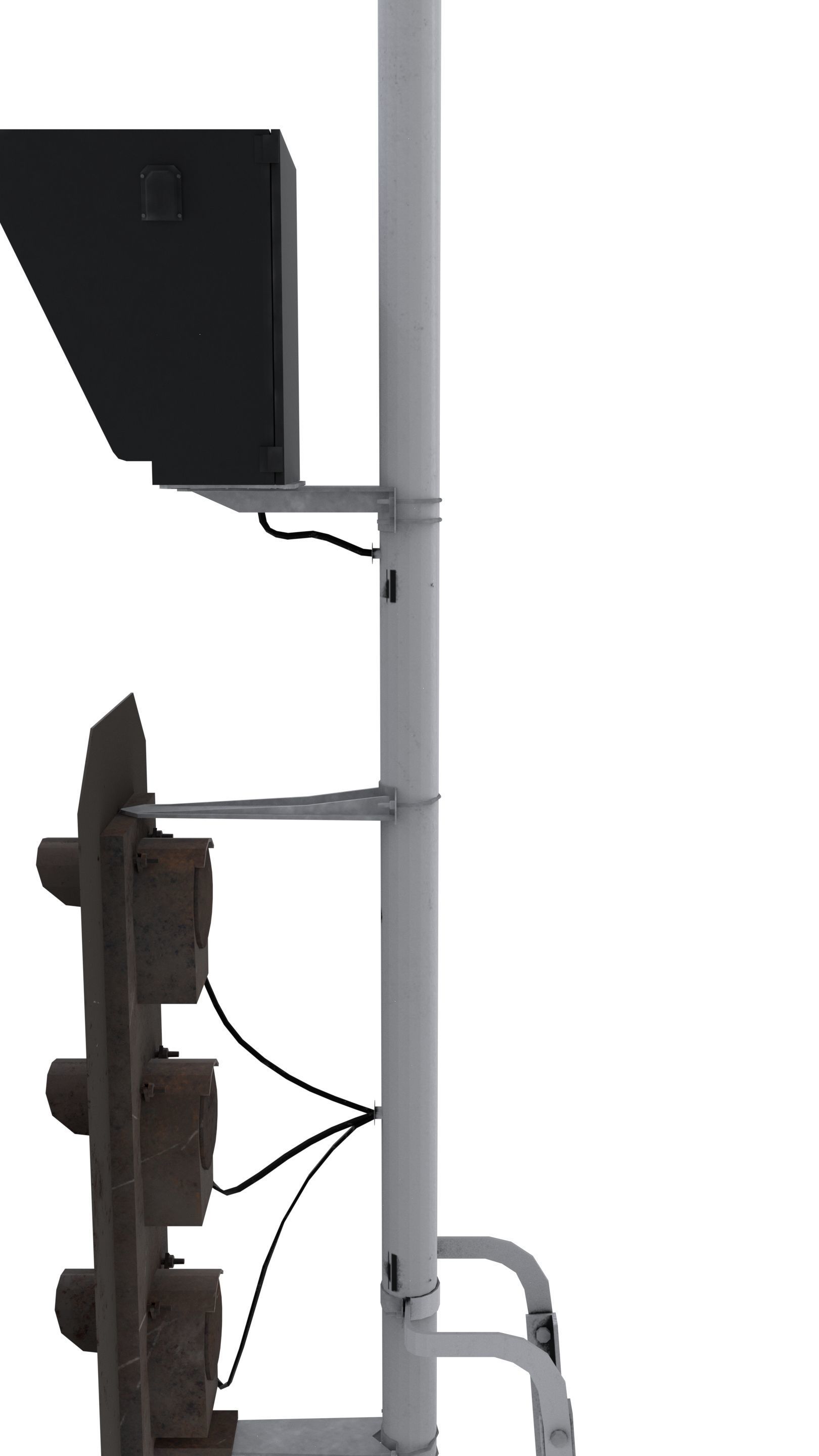 Train Traffic Light 19 3D model_5