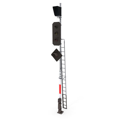 Train Traffic Light 19 3D model