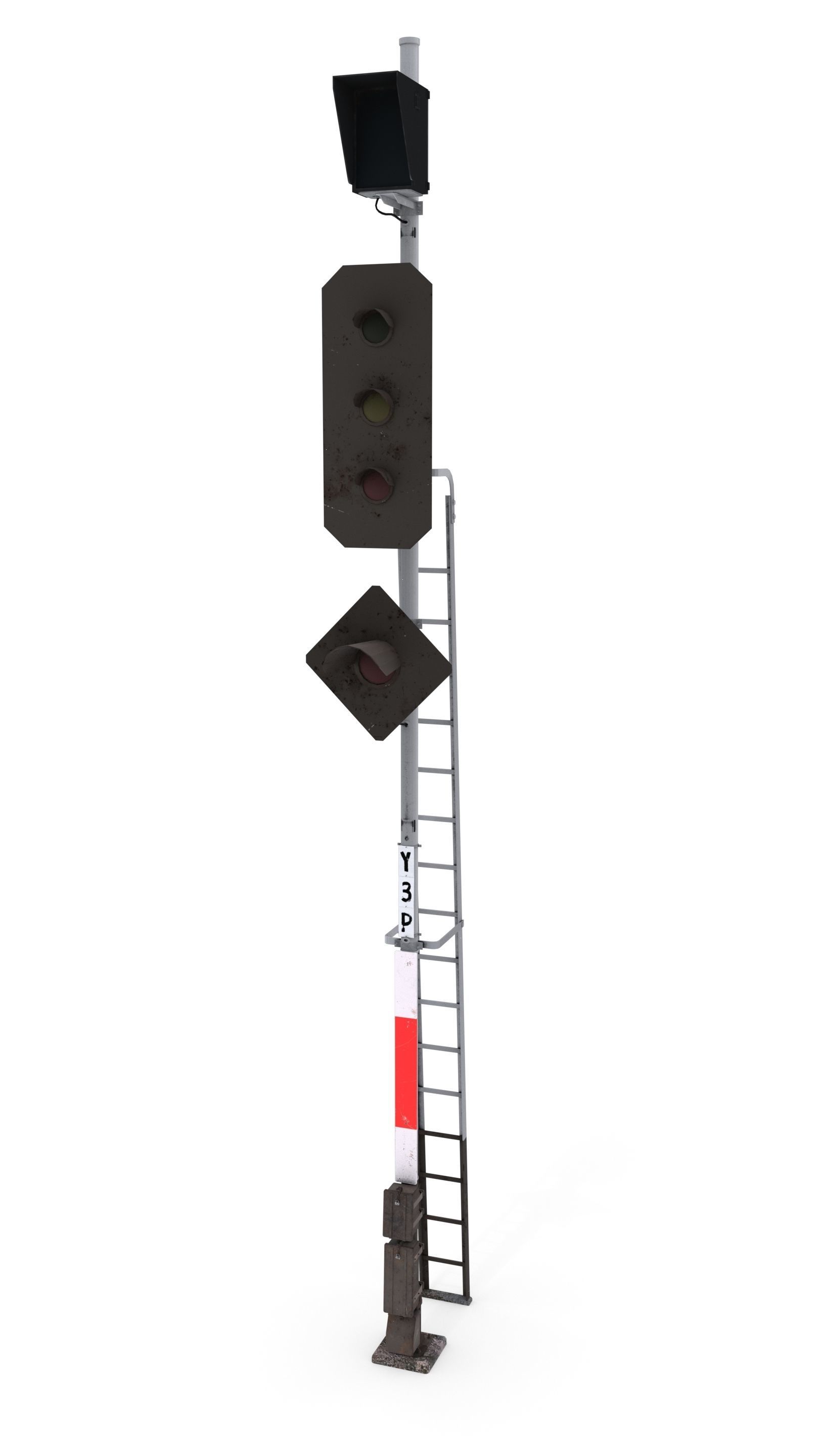 Train Traffic Light 19 3D model_2