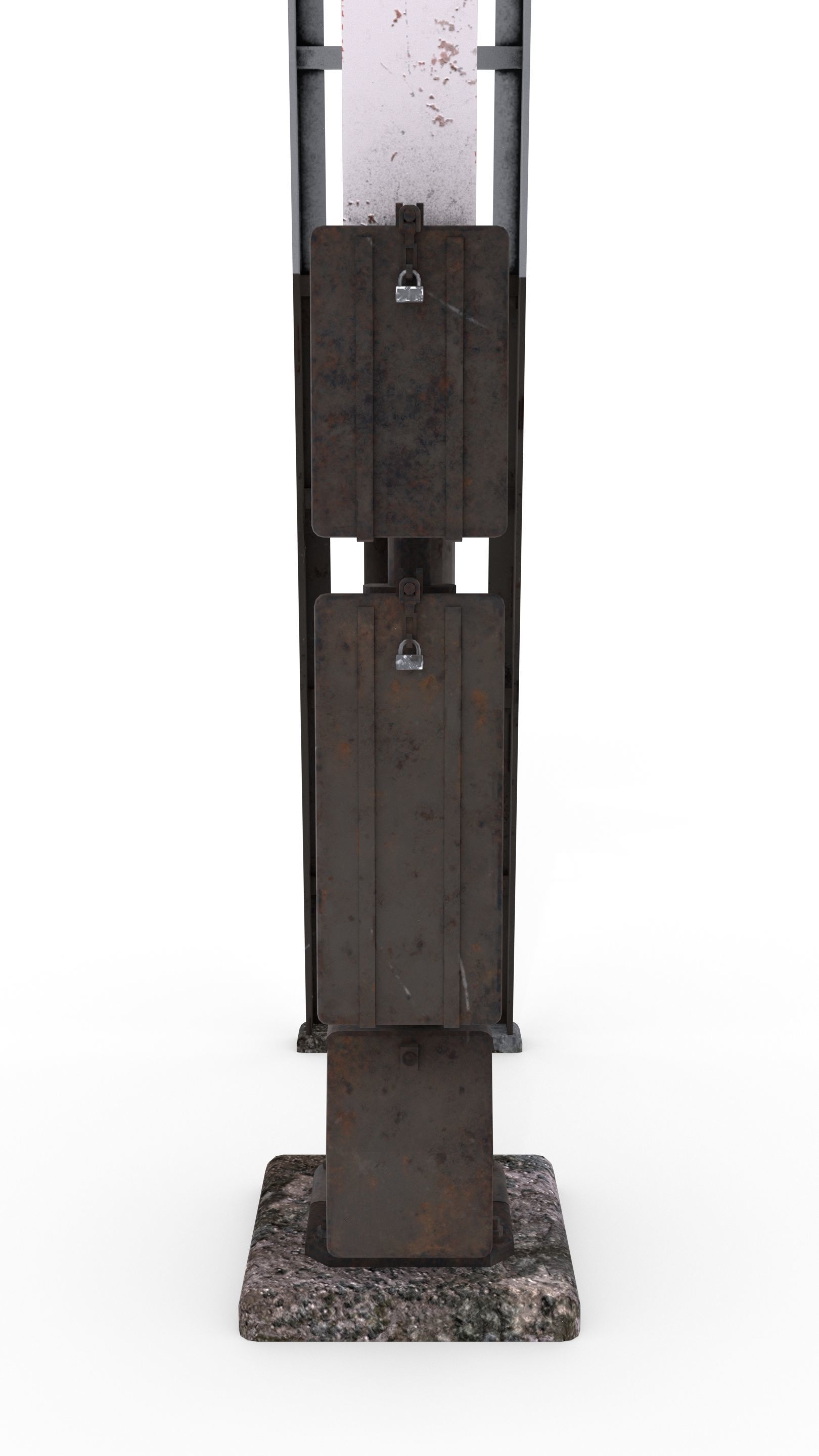 Train Traffic Light 19 3D model_6