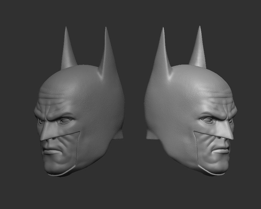 Masked and Unmasked Batman - Headsculpt for Action Figures 3D print model_8