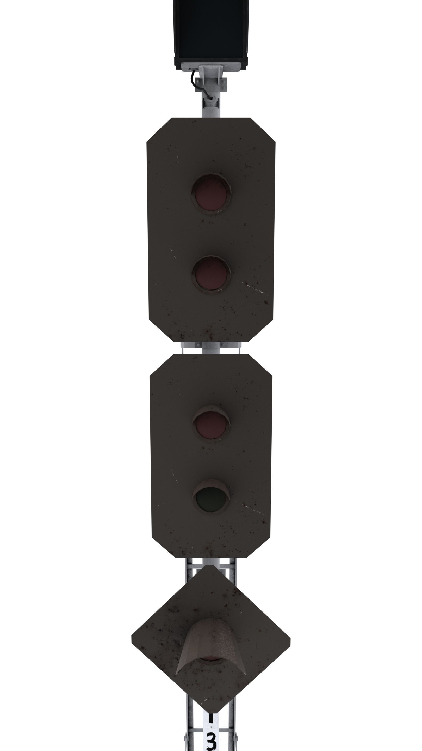Train Traffic Light 21 3D model_7