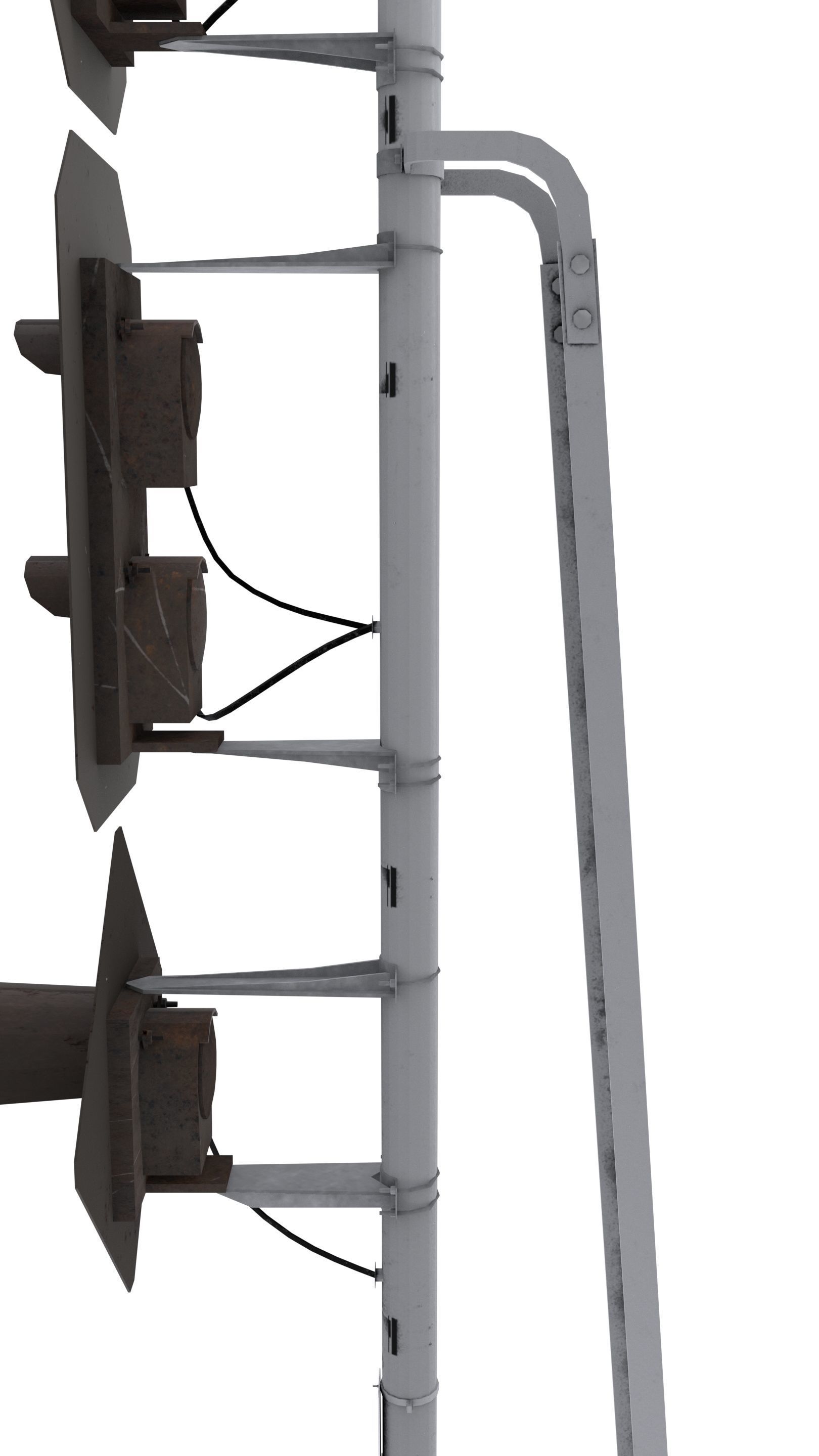 Train Traffic Light 21 3D model_4