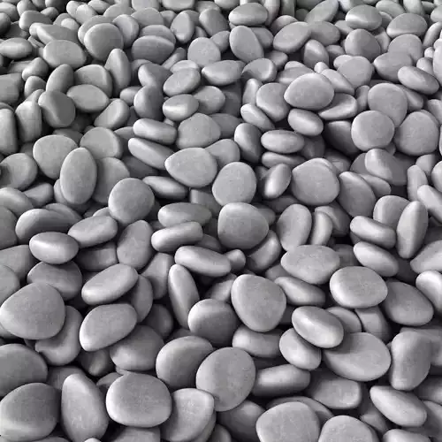 Gray pebble smooth road 3D model