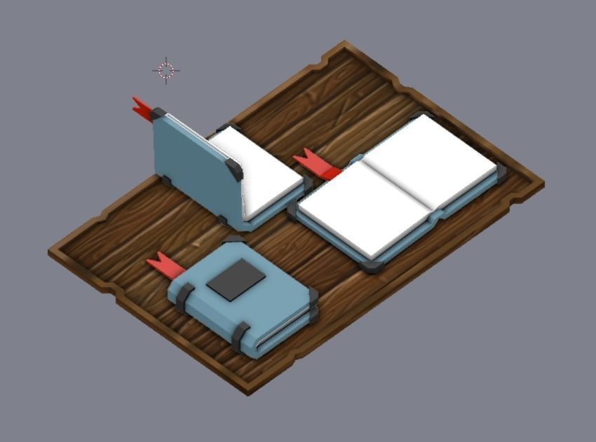 Hallowen Magical Book Low-poly 3D model_2