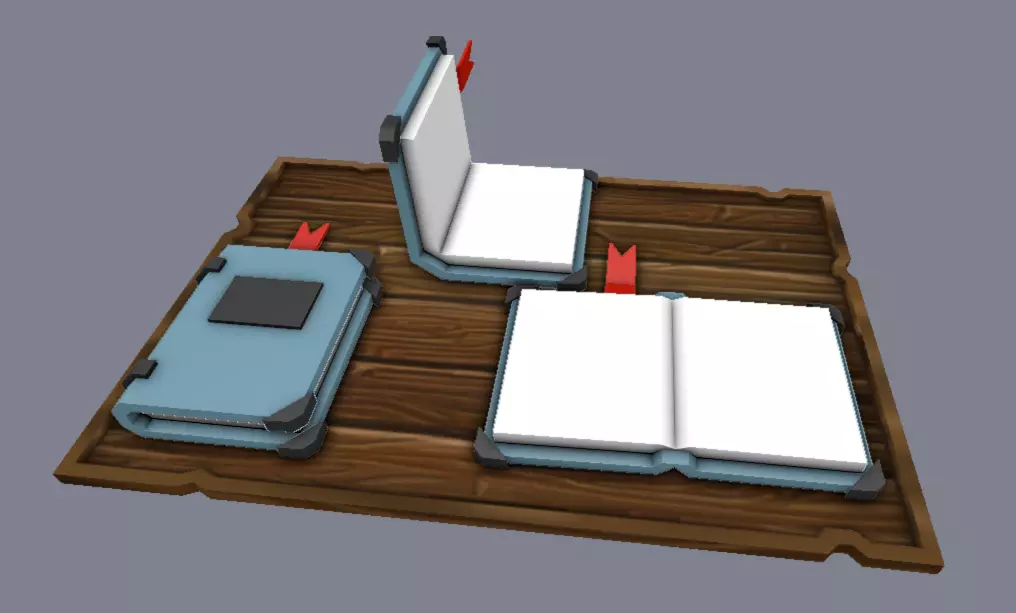 Hallowen Magical Book Low-poly 3D model_0