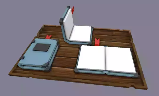 Hallowen Magical Book Low-poly 3D model