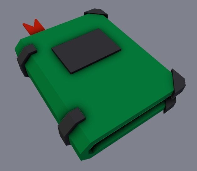 Hallowen Magical Book Low-poly 3D model_7