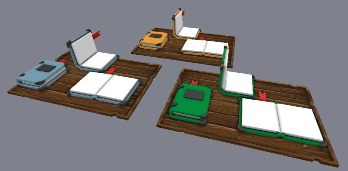 Hallowen Magical Book Low-poly 3D model_10